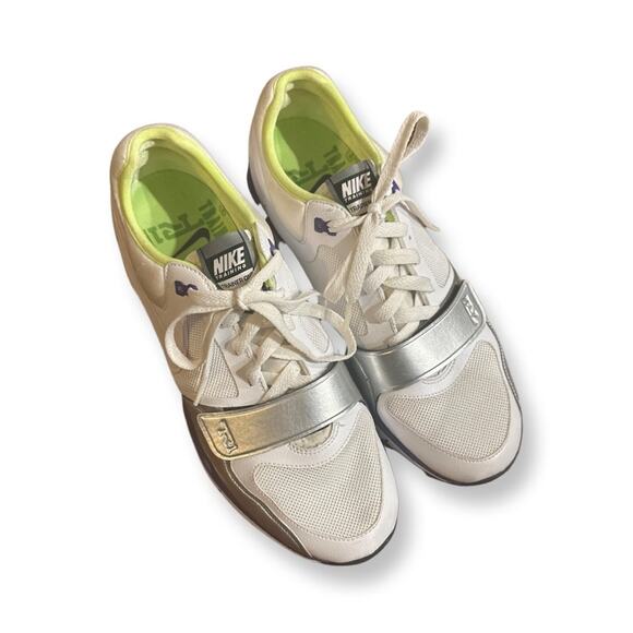 2011 Nike Womens Retro Trainer One Air Max Sneakers 8.5 white lime purple casual - Picture 12 of 15